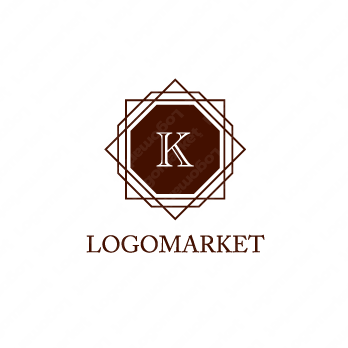 正方形とフレームと「K」のロゴ