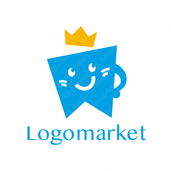 歯とキャラクターと王冠のロゴ