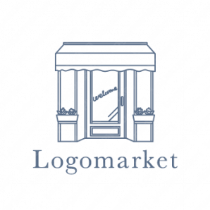 ロゴ作成デザインです At Designwelcome エントランスをイメージしたロゴマークです