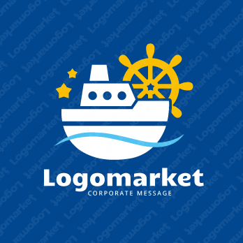 船と海と旅行のロゴ