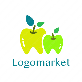 歯とりんごと親しみやすいのロゴ