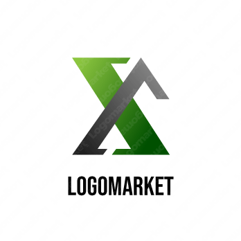 Xとエックスとイニシャルのロゴ