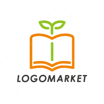 シンプルと本と芽のロゴ