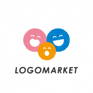 ロゴ作成デザインです カワタニマミ笑顔の家族シンプルをイメージしたロゴマークです