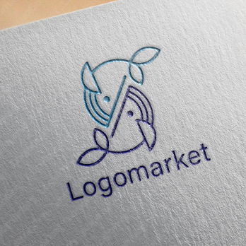 クジラとSとキャラクターのロゴ