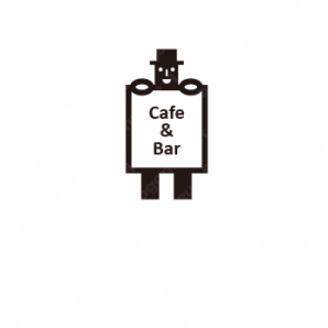 ロゴ作成デザインです In Step看板を持つ男barをイメージしたロゴマークです