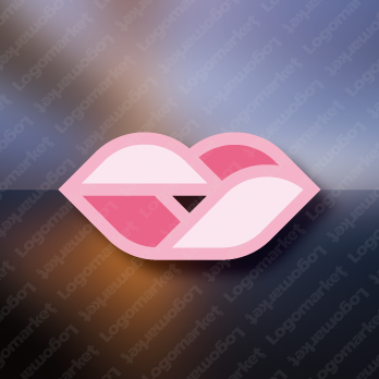 唇とキスとリップのロゴ