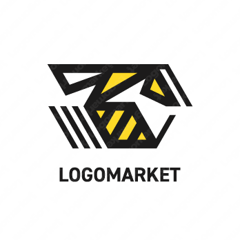 蜂と六角形とシャープのロゴ