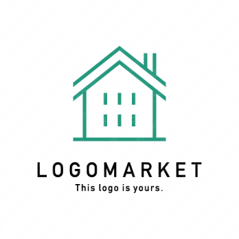 シンプルと家と住宅のロゴ