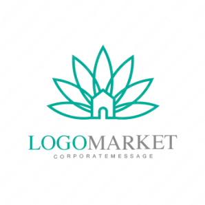 ロゴ作成デザインです Good Logo Project花に囲まれた家花をイメージしたロゴマークです