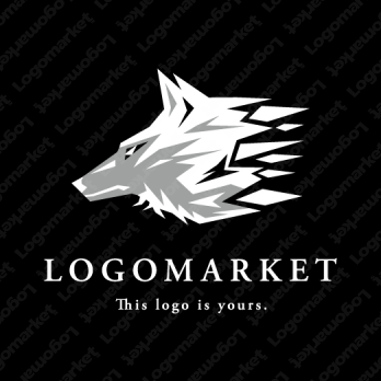オオカミと動物とキャラクターのロゴ
