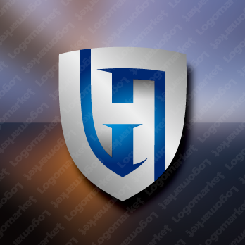 Hと盾と堅実のロゴ