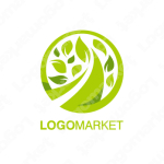 自然と木と葉のロゴ