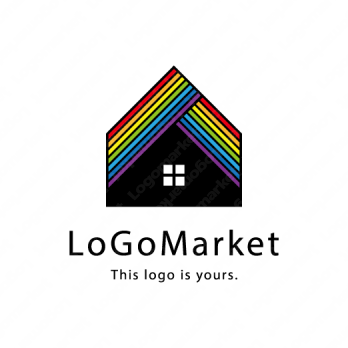 家と明るいと虹のロゴ