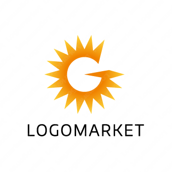Gと太陽とシンプルのロゴ
