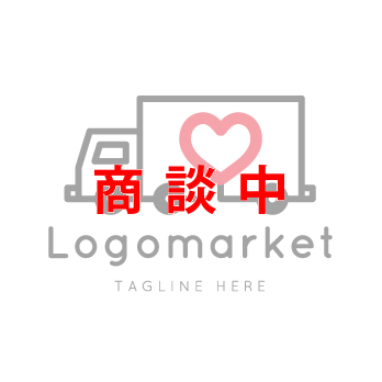 トラックと車とハートのロゴ