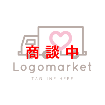 トラックと車とハートのロゴ