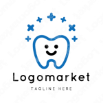 歯と笑顔と光のロゴ