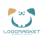 犬と垂れ耳とキャラクターのロゴ