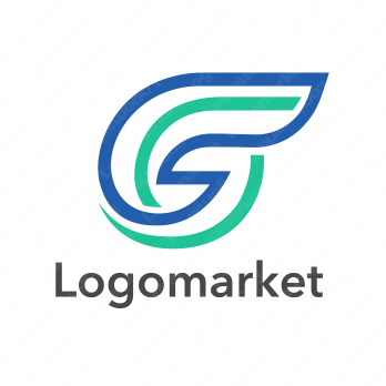 Gとグリーンとエコロジーのロゴ