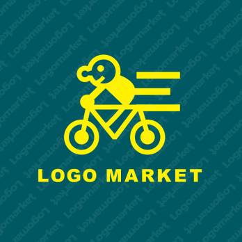 Mと自転車と人のロゴ