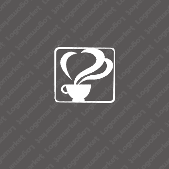 カフェと喫茶とコーヒーのロゴ