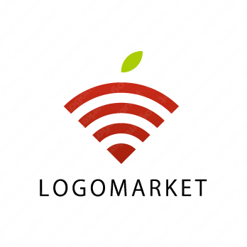 Wifiとリンゴとフルーツのロゴ