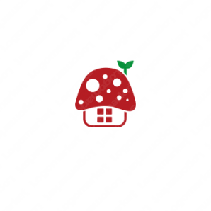 ロゴ作成デザインです シンプルワークスキノコの家家をイメージしたロゴマークです