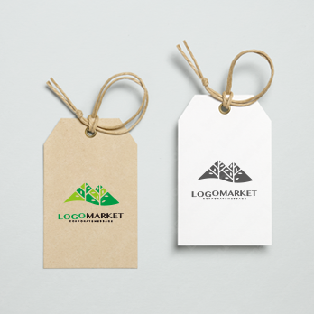 山と木とシンプルのロゴ