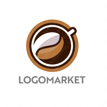 コーヒーとコーヒー豆とカフェのロゴ