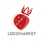 イチゴと王冠とフルーツのロゴ