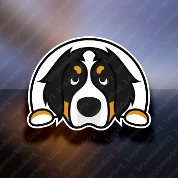 犬と大型犬とフラットのロゴ