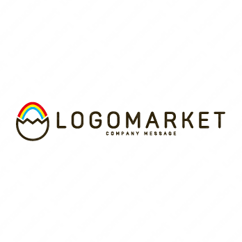 タマゴと虹と可愛いのロゴ