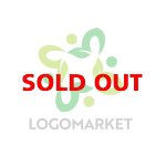 自然と成長と芽のロゴ