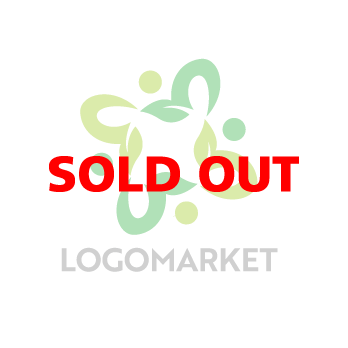 自然と成長と芽のロゴ