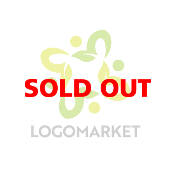 自然と成長と芽のロゴ