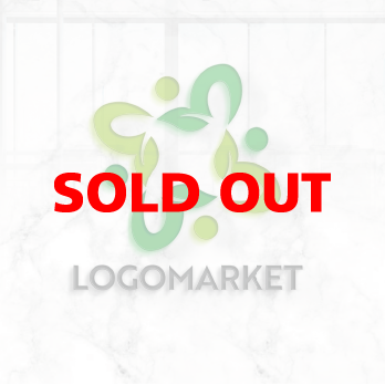 自然と成長と芽のロゴ