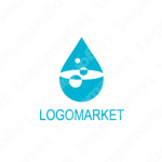 水と気泡と泌尿器科のロゴ