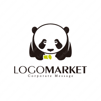 パンダとかわいいといらっしゃいませのロゴ