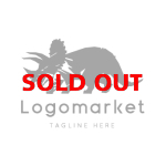 トリケラトプスと恐竜と動物のロゴ