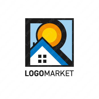 Rと家と太陽のロゴ