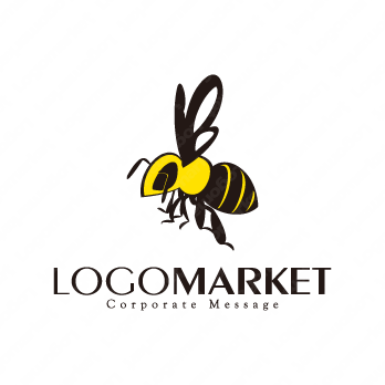 蜂とハチと蜂蜜のロゴ