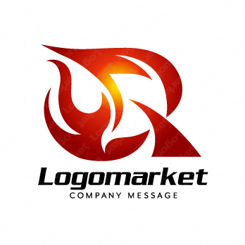 Rと炎と情熱のロゴ