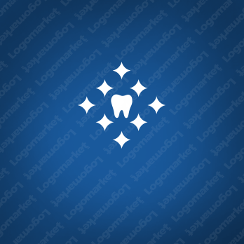 歯と輝きと清潔感のロゴ