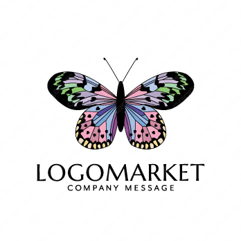 蝶と美しいと華やかのロゴ