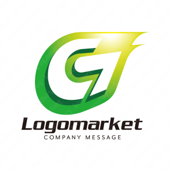 Gとエネルギッシュと情熱のロゴ