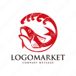 鯉と日本と魚のロゴ