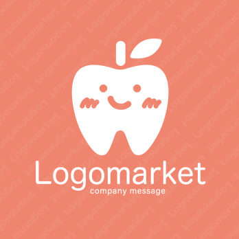 歯とりんごとキャラクターのロゴ