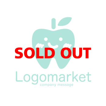 歯とりんごとキャラクターのロゴ