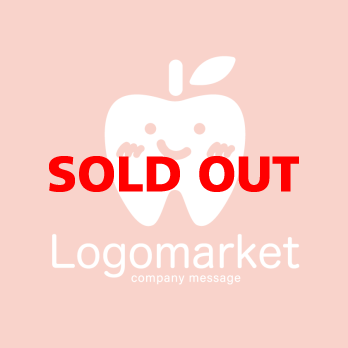 歯とりんごとキャラクターのロゴ